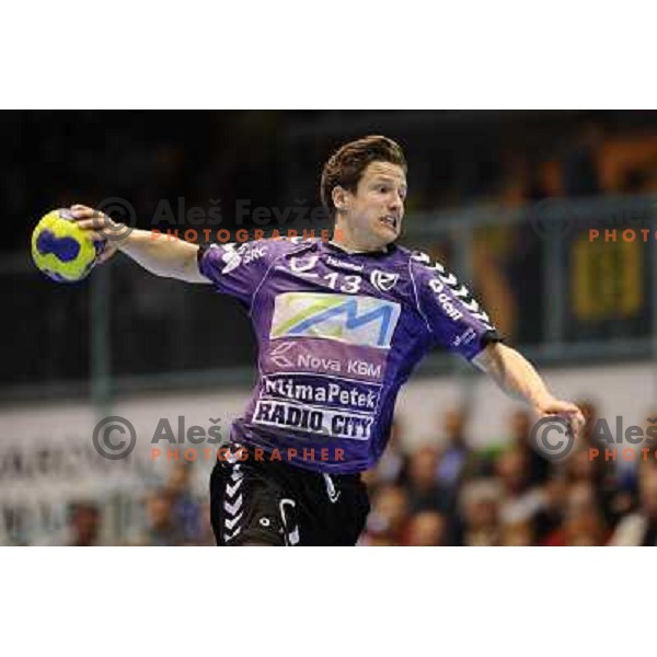 Simon Razgor during handball match Maribor Branik - Frisch aux Goppingen, EHF cup, played in Tabor hall, 20.4.2013, Maribor 