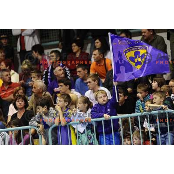 during handball match Maribor Branik - Frisch aux Goppingen, EHF cup, played in Tabor hall, 20.4.2013, Maribor 