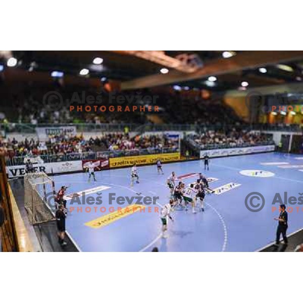 during handball match Maribor Branik - Frisch aux Goppingen, EHF cup, played in Tabor hall, 20.4.2013, Maribor 