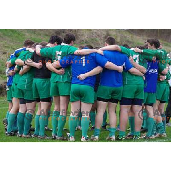 Rugby match Slovenia-Austria in ENC 2 C group, played at Oval, Ljubljana, Slovenia on April 20,2013 