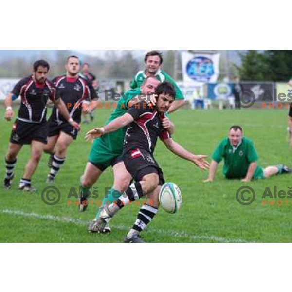Rugby match Slovenia-Austria in ENC 2 C group, played at Oval, Ljubljana, Slovenia on April 20,2013 