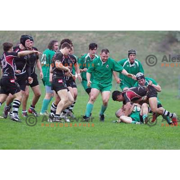 Rugby match Slovenia-Austria in ENC 2 C group, played at Oval, Ljubljana, Slovenia on April 20,2013 