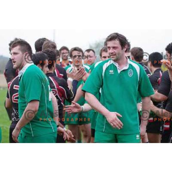 Rugby match Slovenia-Austria in ENC 2 C group, played at Oval, Ljubljana, Slovenia on April 20,2013 