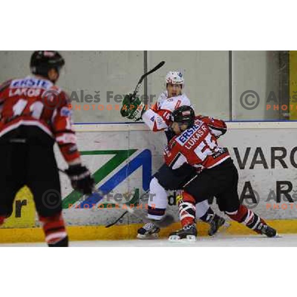 Ales Music, Robert Lukas during friendly ice hockey match Slovenia - Austria, played in Ledna hall, 19.4.2013, Maribor 