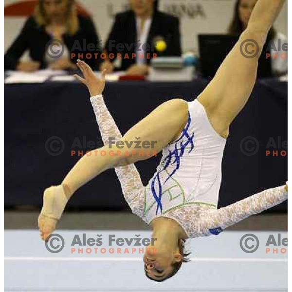 Sasa Golob of Slovenia in action during Artistic Gymnastics World Challenge Cup in Hala Tivoli, Ljubljana, Slovenia on April 28, 2013 