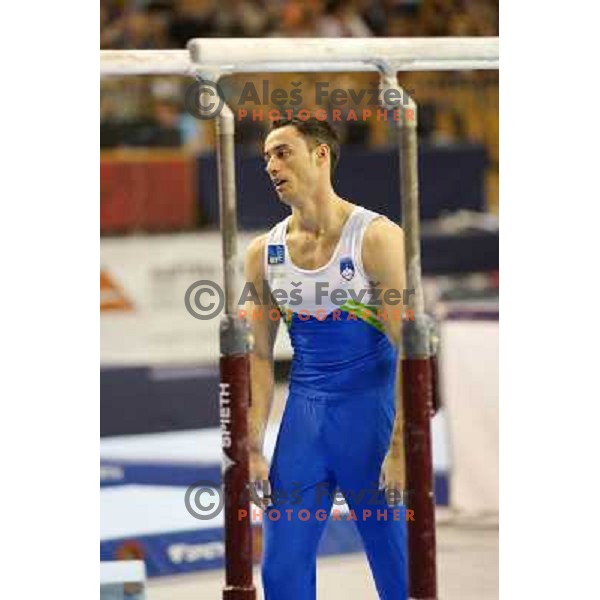 Alen Dimic of Slovenia in action during Artistic Gymnastics World Challenge Cup in Hala Tivoli, Ljubljana, Slovenia on April 28, 2013