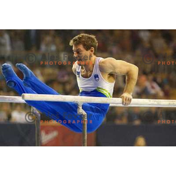 Mitja Petkovsek of Slovenia in action during Artistic Gymnastics World Challenge Cup in Hala Tivoli, Ljubljana, Slovenia on April 28, 2013 