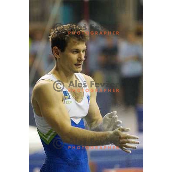 Mitja Petkovsek of Slovenia in action during Artistic Gymnastics World Challenge Cup in Hala Tivoli, Ljubljana, Slovenia on April 28, 2013 