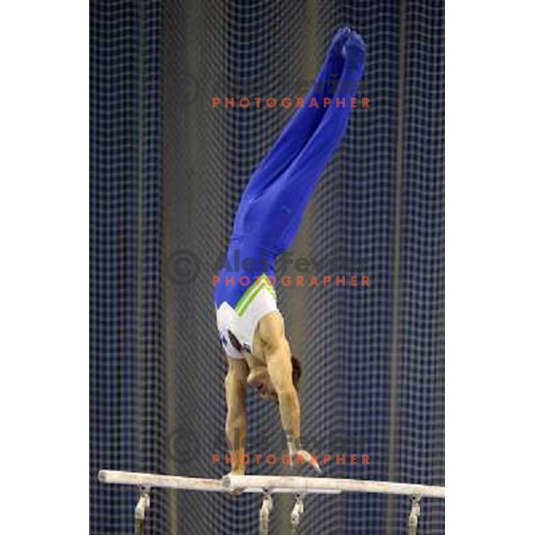 Mitja Petkovsek of Slovenia in action during Artistic Gymnastics World Challenge Cup in Hala Tivoli, Ljubljana, Slovenia on April 28, 2013 