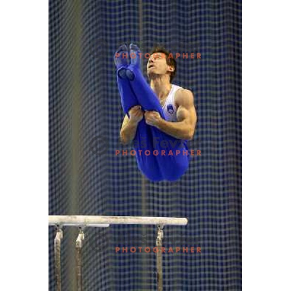 Mitja Petkovsek of Slovenia in action during Artistic Gymnastics World Challenge Cup in Hala Tivoli, Ljubljana, Slovenia on April 28, 2013 