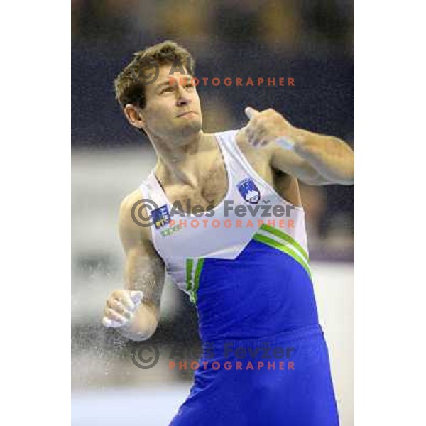 Mitja Petkovsek of Slovenia in action during Artistic Gymnastics World Challenge Cup in Hala Tivoli, Ljubljana, Slovenia on April 28, 2013 