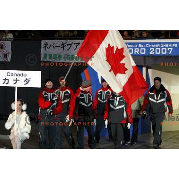 Team Canada at the opening ceremony of FIS Nordic World SKI Championships 2007 in Sapporo, Japan