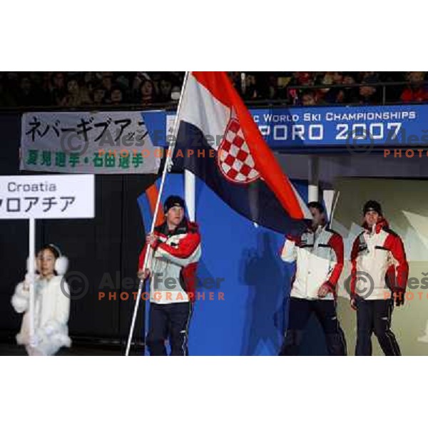 Team Croatia at the opening ceremony of FIS Nordic World SKI Championships 2007 in Sapporo, Japan