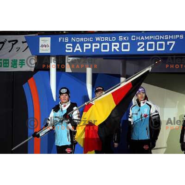 German team at the opening ceremony of FIS Nordic World SKI Championships 2007 in Sapporo, Japan