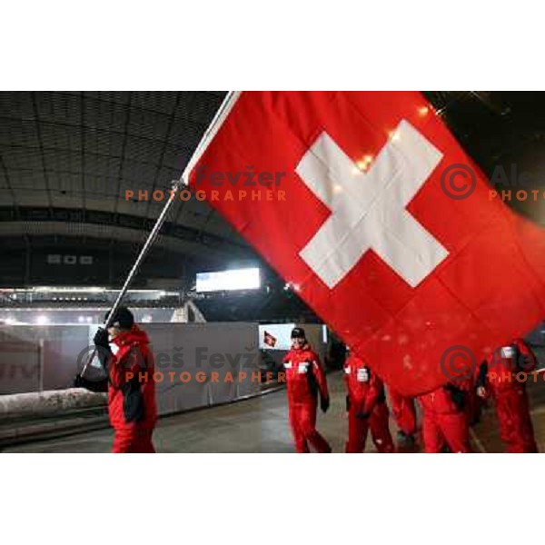 Swiss team at the opening ceremony of FIS Nordic World SKI Championships 2007 in Sapporo, Japan
