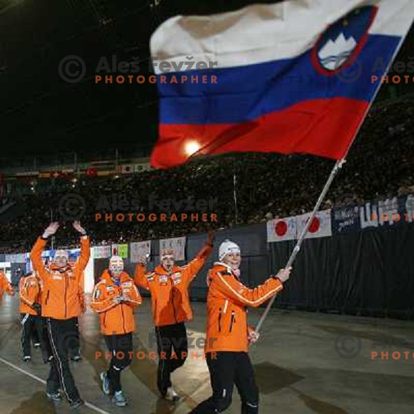 Slovenia team at the opening ceremony of FIS Nordic World SKI Championships 2007 in Sapporo, Japan