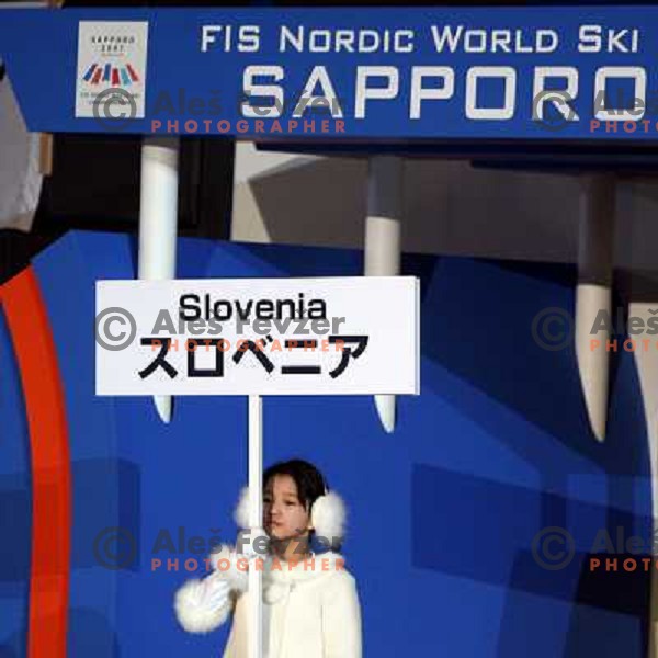 Slovenia at the opening ceremony of FIS Nordic World SKI Championships 2007 in Sapporo, Japan