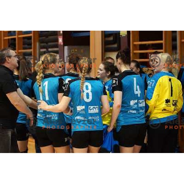 Players of Gen I Zagorje in action in the Final of Slovenian Handball Cup between Krim Mercator and Gen I Zagorje, played in Galjevica Hall, Ljubljana on April 21, 2013 
