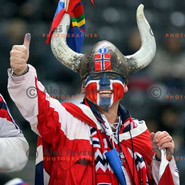 Fan from Norway at the opening ceremony of FIS Nordic World SKI Championships 2007 in Sapporo, Japan
