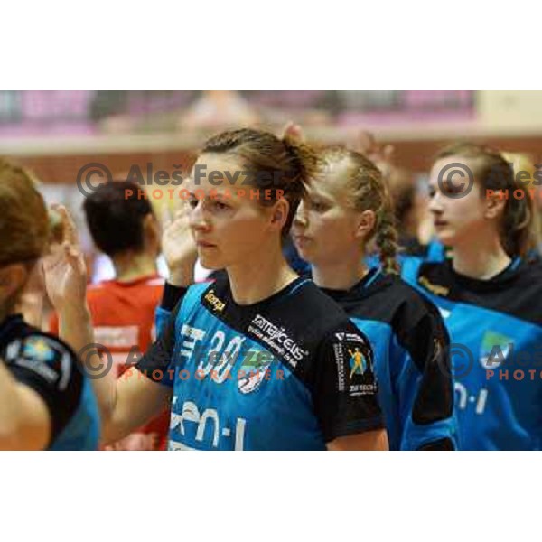 Ivana Ljubas of Gen I Zagorje in action in the Final of Slovenian Handball Cup between Krim Mercator and Gen I Zagorje, played in Galjevica Hall, Ljubljana on April 21, 2013 