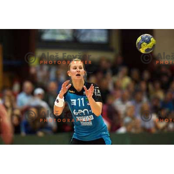 Spela Oklescen of Gen I Zagorje in action in the Final of Slovenian Handball Cup between Krim Mercator and Gen I Zagorje, played in Galjevica Hall, Ljubljana on April 21, 2013 