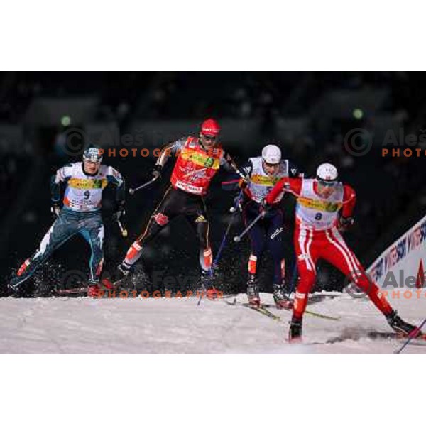 Manninen (9), Ackermann, Lamy Chappuis (5) and Moan (8) at Nordic combined 7.5km Sprint race at FIS Nordic World SKI Championships 2007 in Sapporo, Japan