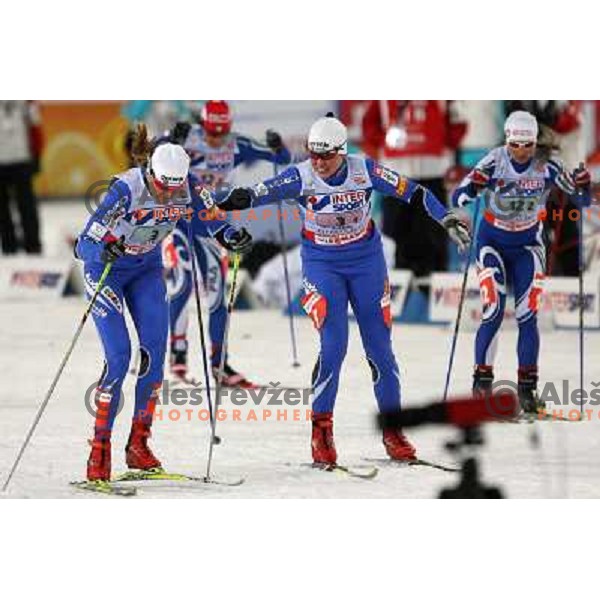 Majdic and Fabjan at Women\'s Sprint Relay race at FIS Nordic World SKI Championships 2007 in Sapporo, Japan