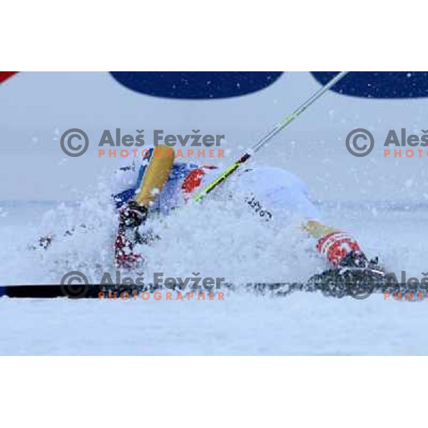 Chrash of Peter Larsson at Men\'s Sprint Relay race at FIS Nordic World SKI Championships 2007 in Sapporo, Japan