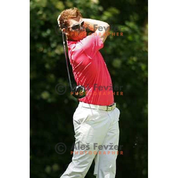 Matjaz Gojcic in action at Alps Tour Pro-AM golf tournament at Ptuj, Slovenia on May 20, 2013 