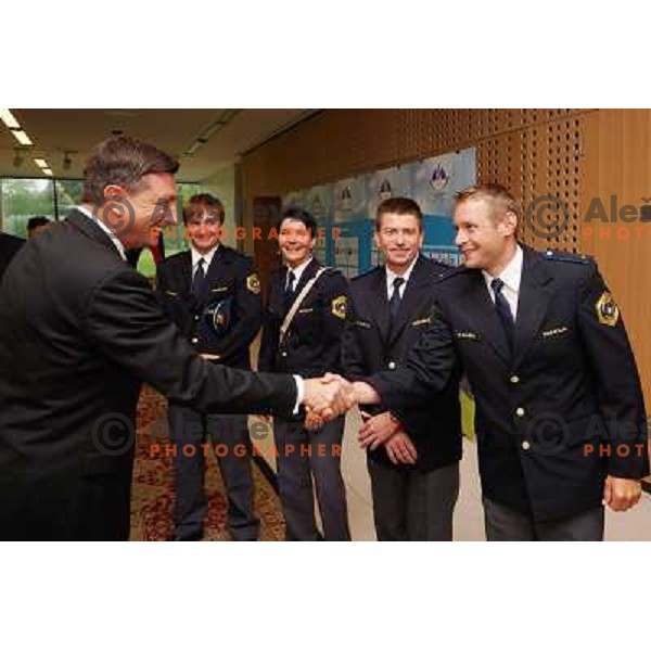 Borut Pahor, president of Slovenia during meeting with slovenian sportsman at Congres center Brdo pri Kranju on May 24, 2013 