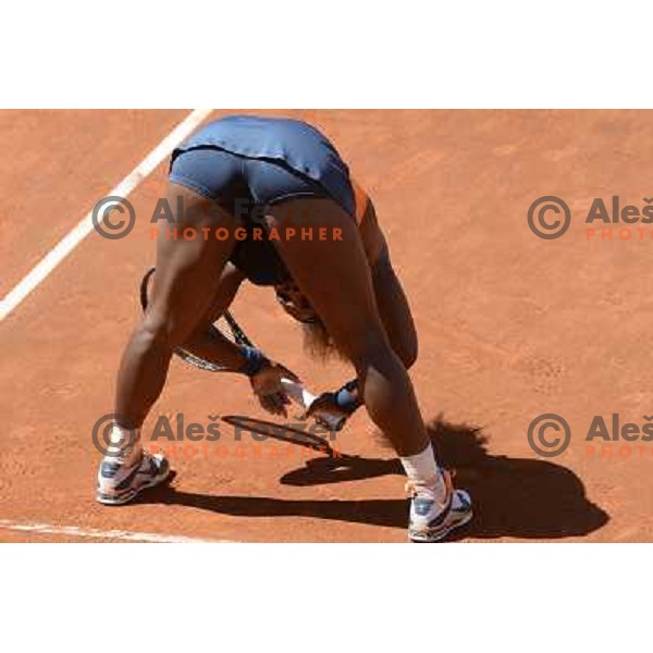 Serena Williams (USA) playing at Italian Open tennis tournament in Rome, Italy on May 18, 2013 