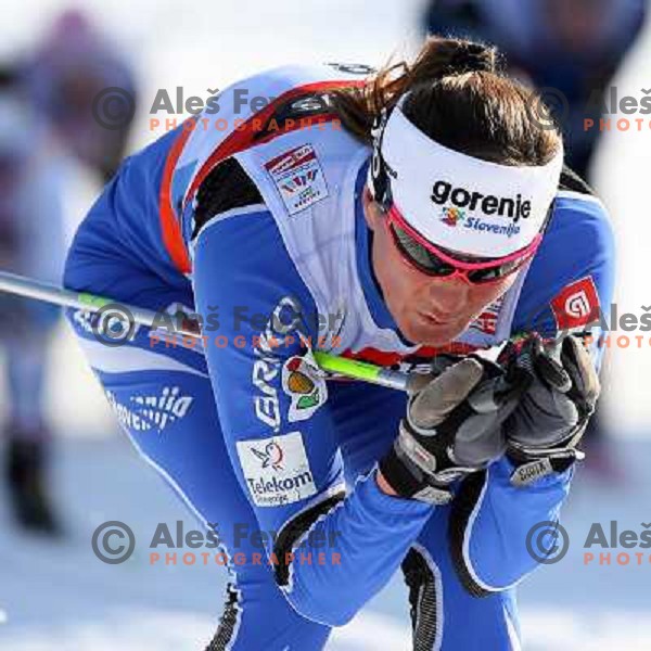 Petra Majdic at Ladies Pursuit 7.5 km + 7.5 km at FIS Nordic World SKI Championships 2007 in Sapporo, Japan