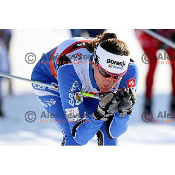 Petra Majdic at Ladies Pursuit 7.5 km + 7.5 km at FIS Nordic World SKI Championships 2007 in Sapporo, Japan