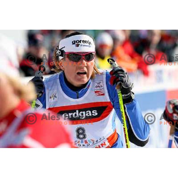 Petra Majdic after Ladies Pursuit 7.5 km + 7.5 km at FIS Nordic World SKI Championships 2007 in Sapporo, Japan