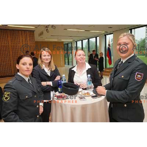 Sasa Faric, Ana Drev, Marusa Ferk, Klara Maucec during meeting at Congres centre Brdo pri Kranju, Slovenia on May 23, 2013 