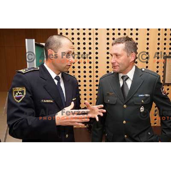 Tomas Globocnik, Saso Grajf during meeting at Congres centre Brdo pri Kranju, Slovenia on May 23, 2013 