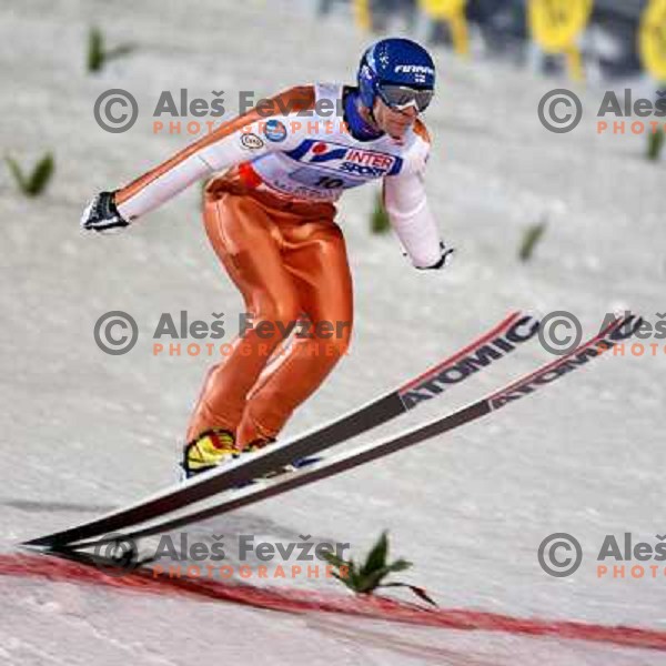 Janne Ahonen of Finnland at team ski-jumping competition at FIS Nordic World SKI Championships 2007 in Sapporo, Japan
