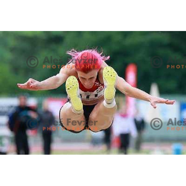 Nina Kolaric of Slovenia competes at 18. International Athletics Meeting in Velenje, Slovenia on June 4, 2013 