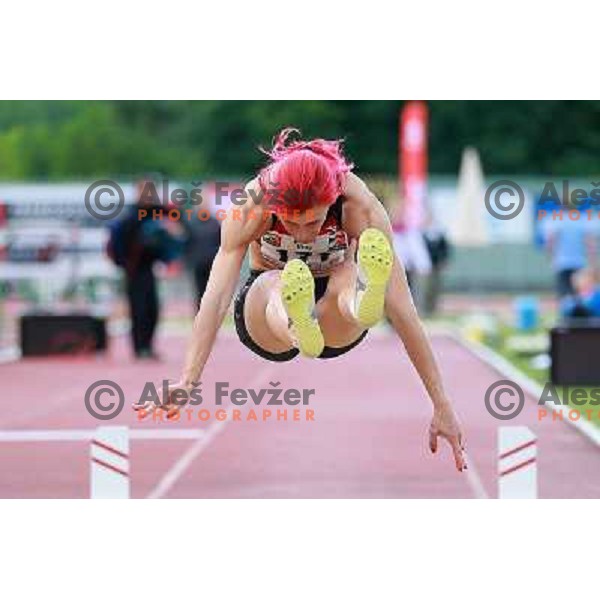 Nina Kolaric of Slovenia competes at 18. International Athletics Meeting in Velenje, Slovenia on June 4, 2013 