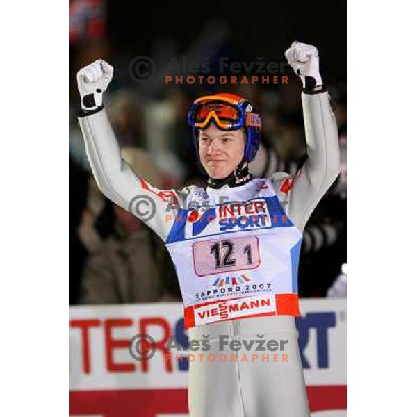 Tom Hilde at team ski-jumping competition at FIS Nordic World SKI Championships 2007 in Sapporo, Japan