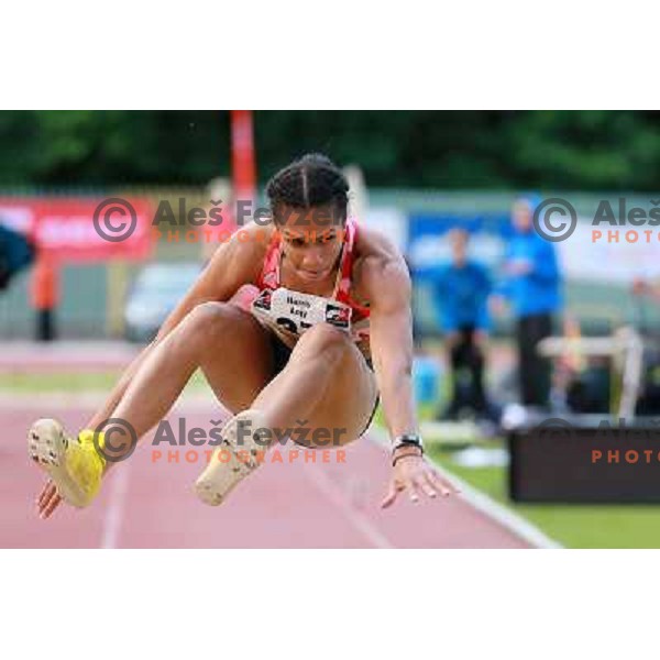Amy Harris competes at 18. International Athletics Meeting in Velenje, Slovenia on June 4, 2013 