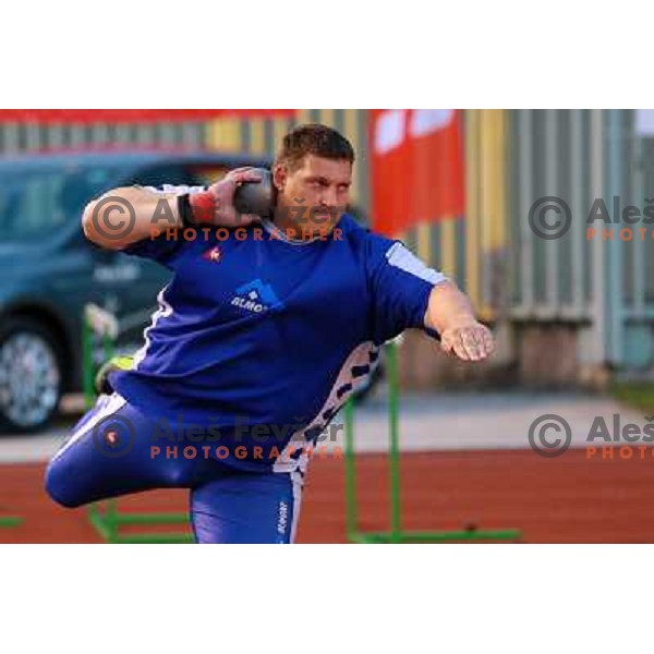 Miran Vodovnik of Slovenia competes at 18. International Athletics Meeting in Velenje, Slovenia on June 4, 2013 