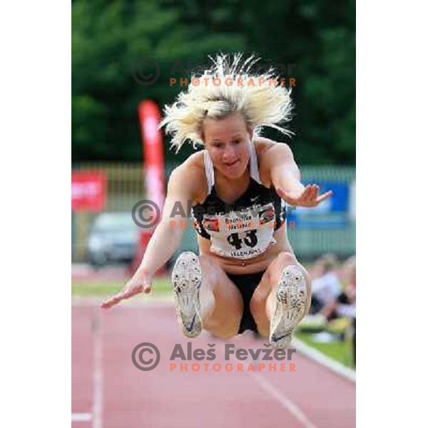Melanie Bauschke competes at 18. International Athletics Meeting in Velenje, Slovenia on June 4, 2013 