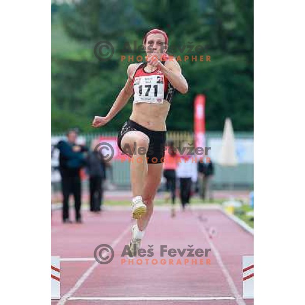 Nina Kolaric of Slovenia competes at 18. International Athletics Meeting in Velenje, Slovenia on June 4, 2013 