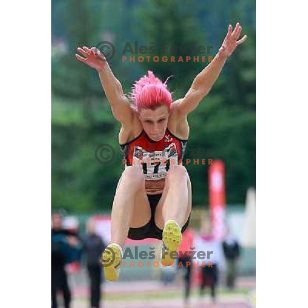 Nina Kolaric of Slovenia competes at 18. International Athletics Meeting in Velenje, Slovenia on June 4, 2013 