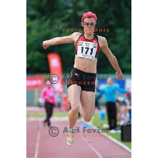 Nina Kolaric of Slovenia competes at 18. International Athletics Meeting in Velenje, Slovenia on June 4, 2013 