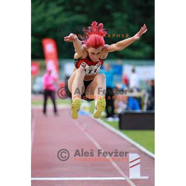 Nina Kolaric of Slovenia competes at 18. International Athletics Meeting in Velenje, Slovenia on June 4, 2013 