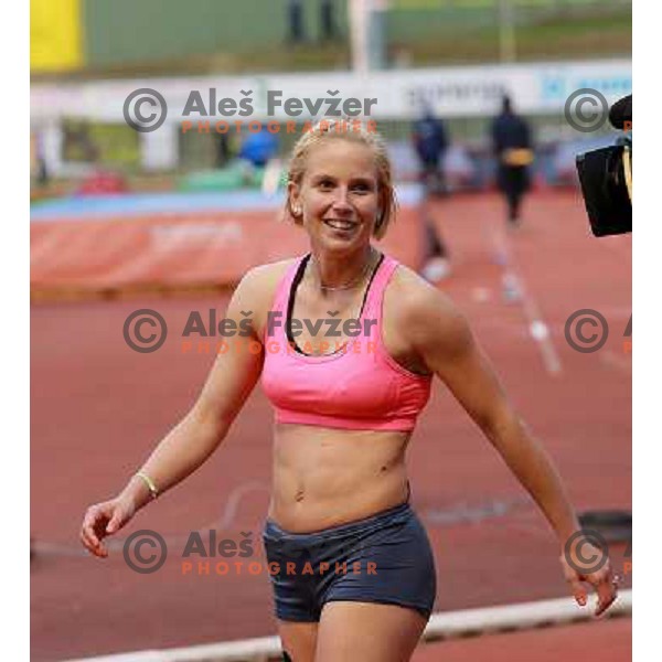 Marina Tomic of Slovenia competes at 18. International Athletics Meeting in Velenje, Slovenia on June 4, 2013 