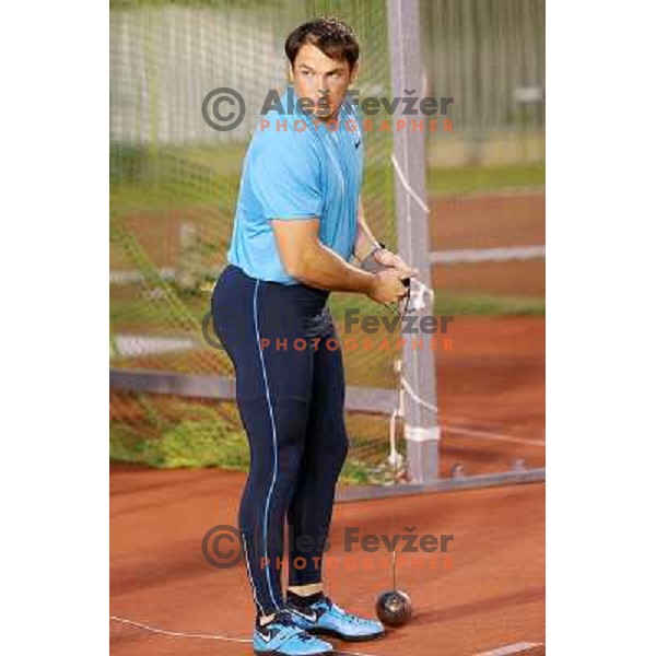 Primoz Kozmus of Slovenia competes at 18. International Athletics Meeting in Velenje, Slovenia on June 4, 2013 