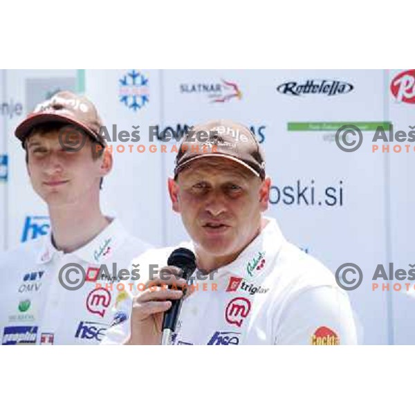 Goran Janus during Slovenia Nordic ski team press conference, held under Mostec jumping hill, Ljubljana, Slovenia on June 10, 2013 